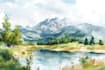 paint landscapes in watercolor