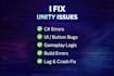 fix bugs in your unity 2d and 3d game android ios PC