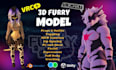 make custom 3d furry vtuber model, unity 3d model, nsfw vrchat avatar, vbridger