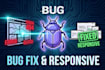 fix react website bugs and responsive design issues