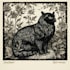 create a linocut portrait illustration
