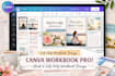 design canva workbook pro ebook, self help workbook, canva ebook pdf