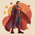 make drawing of super hero character