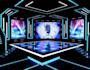 futuristic 3d hall interior,outdoor pavilion wedding,event decor,3d stage,layout