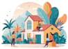 design modern flat 2d illustration for website