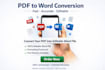 convert PDF to editable word document manually