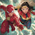 illustrate a superhero comic and marvel character