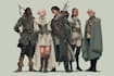 draw a dnd party character illustrations