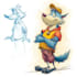 draw furry character and cartoon