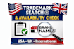 do professional trademark search and availability check for your brand name