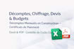 prepare construction budgets and monthly payment certificates