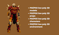 create retro ps1 low poly 3d model and n64 3d model retro character