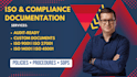 give iso 27001, 9001, 14001 documentation and certification
