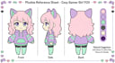 design custom plushie character reference sheet and stuffed animal toy tech pack