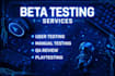 beta test manual test user test your app website saas game and provide feedback