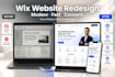 wix website redesign wix website development wix landing page wix website design