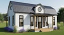 do 3d farmhouse, barndominium, tiny house, facade rendering