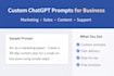 create custom chatgpt prompts for small businesses