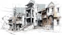 hand draw architecture and urban design sketches