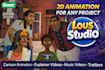 do 2d animated music video , 2d cartoon animation , character video , 2d trailer