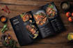 design digital restaurant menu, digital menu and menu design