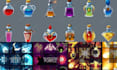 illustrate game icons, item, potion, spells 2d game asset, set, scrolls and book