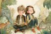 illustrate whimsical children book illustrations
