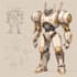 create an mecha robot character sheet design