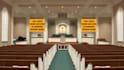 do church design elevation 3d rendering interior design