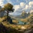 do stunning fantasy landscape, background illustration