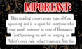do a godspousing confirmation reading