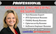 write an ats optimized engineering, tech, and software developer resume