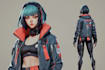 design fantasy and cyberpunk character