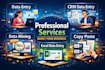 do professional data entry, CRM data entry, and data mining