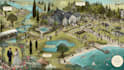 draw a custom map illustration, destination wedding map