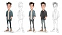 do a digital cartoon illustration