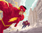 illustrate action packed superhero comic panels