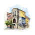 custom digital home illustration painting