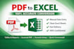 convert PDF, jpg or screenshot into editable excel sheet