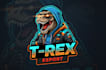 do modern t rex logo design with business