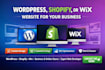 design customize wordpress shopify wix weebly responsive ecommerce website