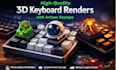 create high quality 3d keyboard renders with custom artisan keycaps
