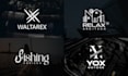 create a clean modern combination mark logo with text icon and luxury lettermark