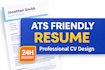 design a professional ats friendly resume and CV