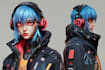 make a cyberpunk character art