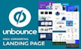 create landing page using unbounce, instapage, convertri