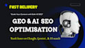 perform GEO aeo  ai seo optimization for chatgpt gemini, website and backlink