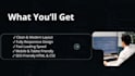 create a responsive HTML CSS landing page
