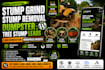 generate stump grinder, removal, dumpster, tree stump leads wordpress website