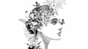 create custom black and white line art illustration